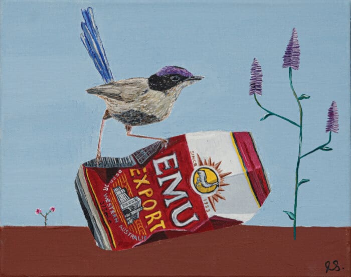 An Emu and a Fairy Wren - Lucy Shorter