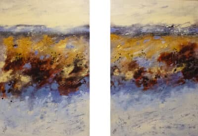 Black Soil Country 1 and 2 Diptych - Jeanette Dyson