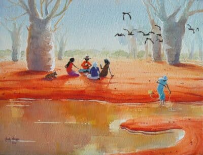 Card Game at the River - Judy Prosser