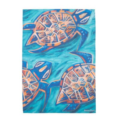 Tea Towel - Green Turtle by Emma Blyth