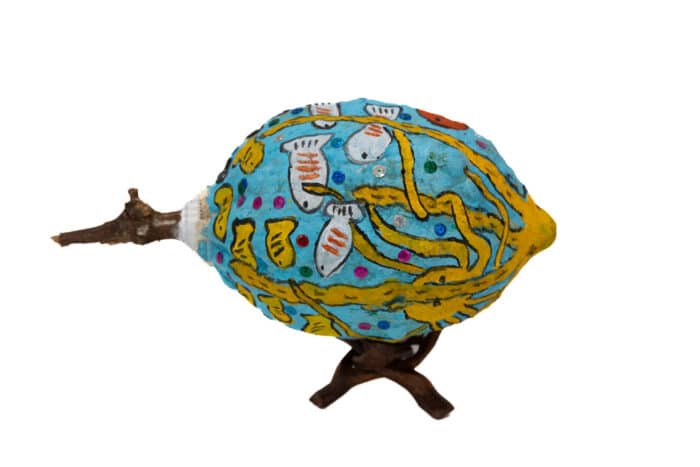 Painted Boab Nut - John Prince Siddon - Untitled #3