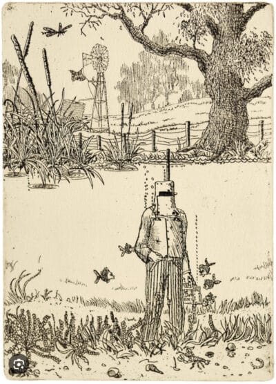 Ned Kelly in the Billabong - Leon Pericles