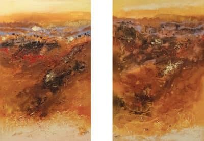 Stone Country 1 and 2 Diptych - Jeanette Dyson