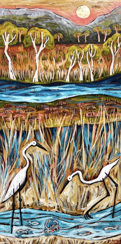 Sunrise Wetlands original - Emma Blyth